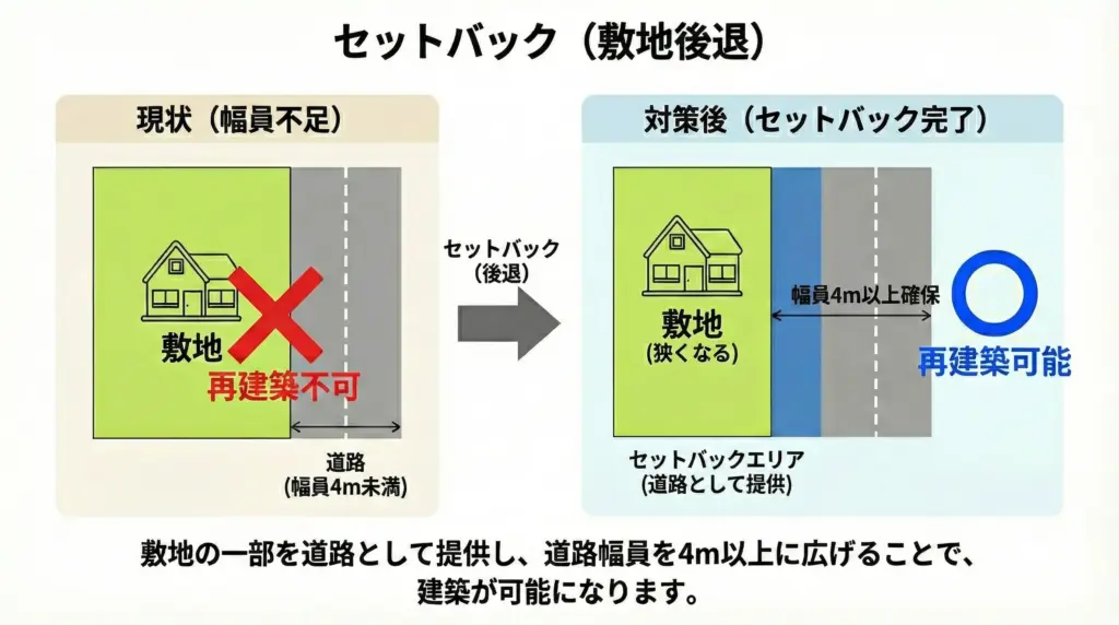 セットバックの図解