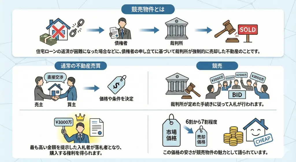 競売物件を説明する図解